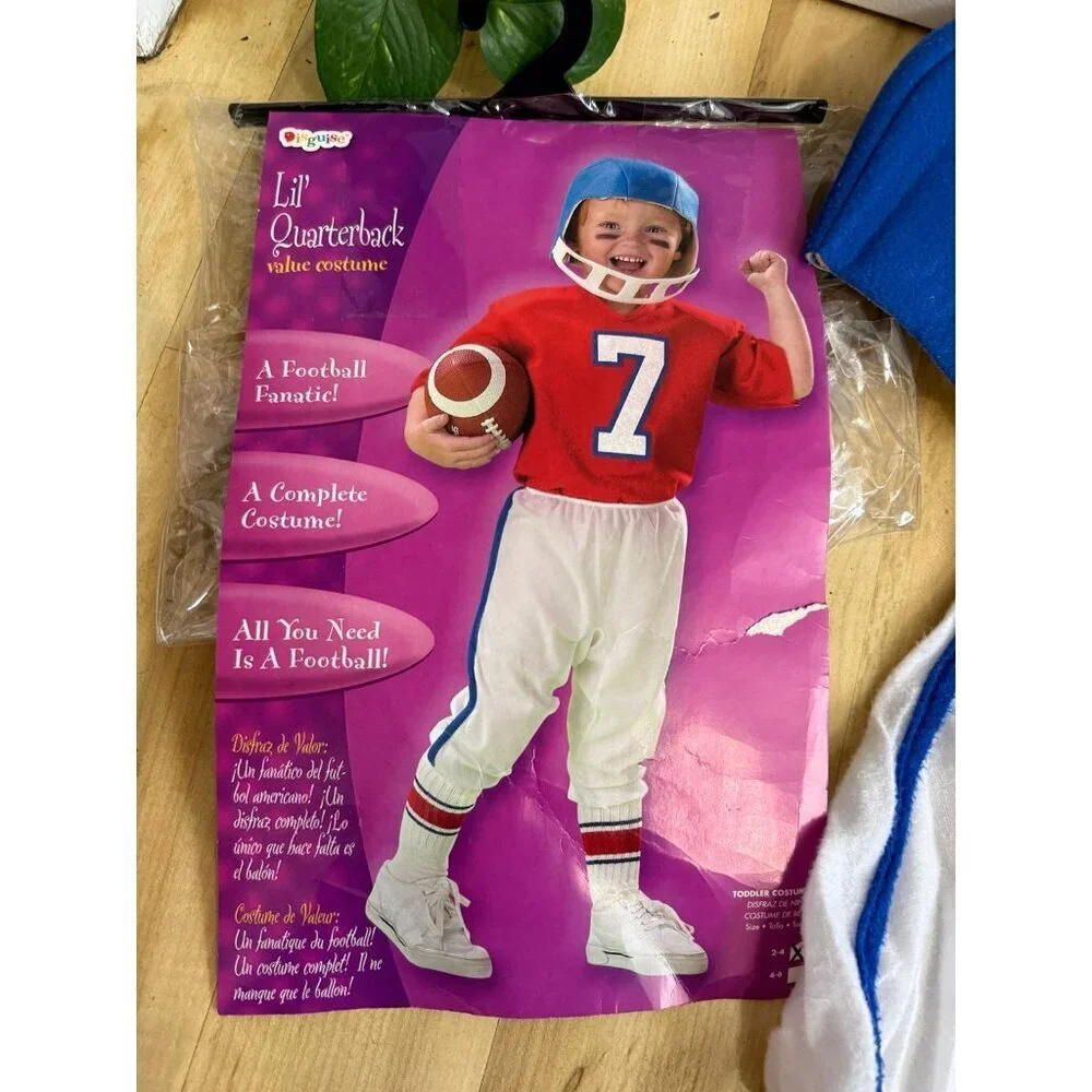 Kids Football Player Costume Pants & Helmet Only